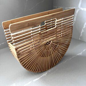 Rattan Bamboo Handbag Handmade Large Tote Bag Straw Beach Bags Beach Purse